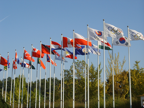 올림픽공원국기설치